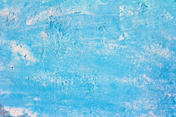Rough blue abstract grunge vintage texture with paint strokes on aged old wall.