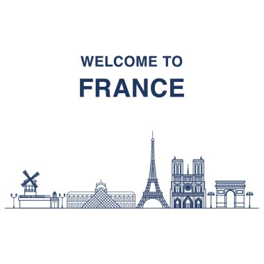 Welcome to France banner clipart