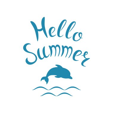 Merhaba yaz. El çizilmiş harfler.