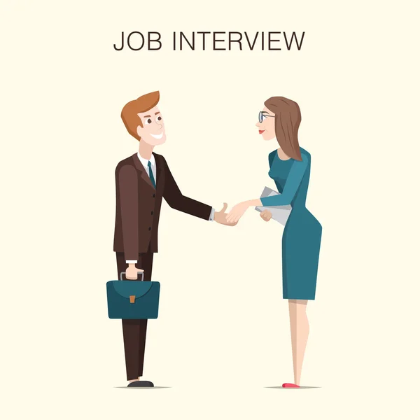 Job interview illustration — Stock Vector