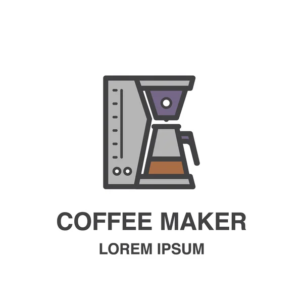 Cafetera vector icono — Archivo Imágenes Vectoriales