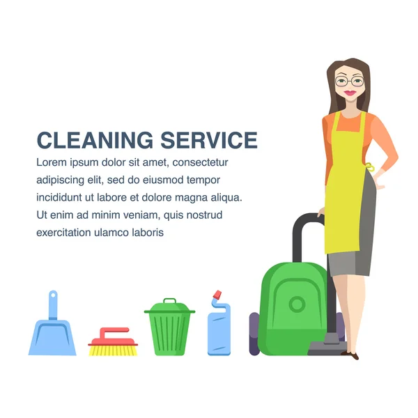 Service de nettoyage Illustration — Image vectorielle