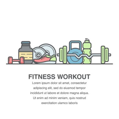 Düz jimnastik salonu açık veya afiş reklam kavramı