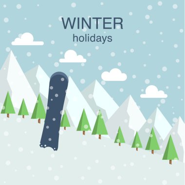 Kış tatil vektör çizim