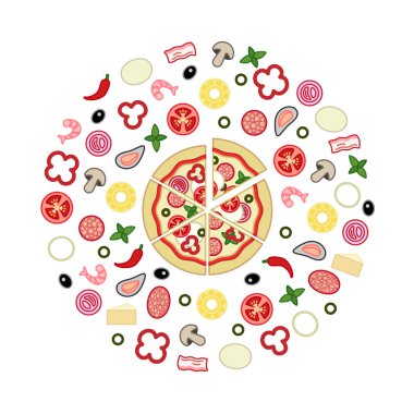En iyi görünümü Pizza malzemeleri