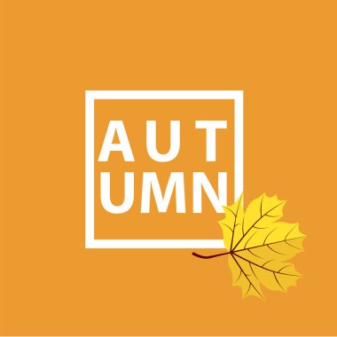 Sarı arka plan ve akçaağaç terk