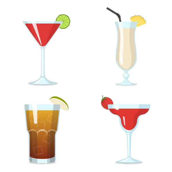 Ensemble de cocktails Illustration — Image vectorielle