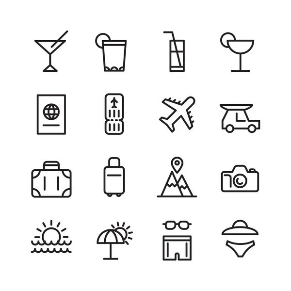Travel and Tourism icons set — Stock Vector