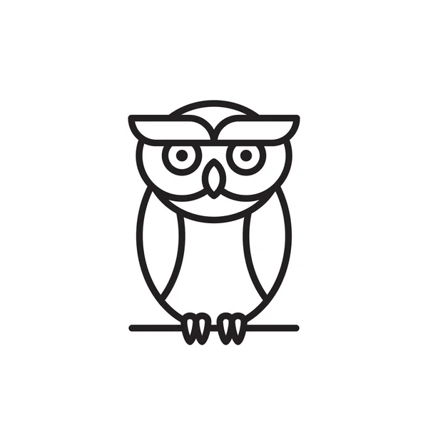 Cute owl cartoon character — Stock Vector