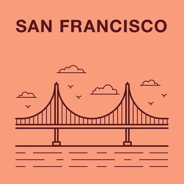 San Francisco Golden Gate-ben — Stock Vector