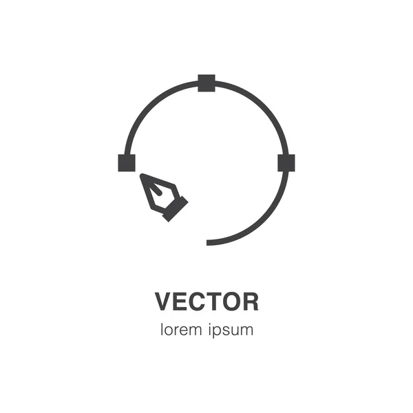 Vektor illustrator ritstiftsverktyget — Stock vektor