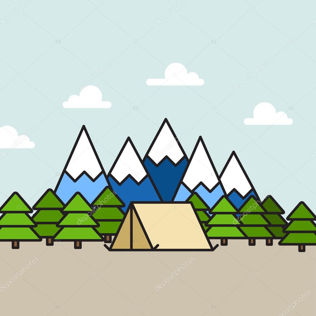 Download Background: camping scene | Camping Scene in Mountains ...