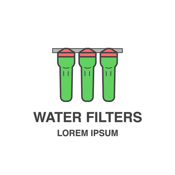 Water filters pictogram — Stockvector
