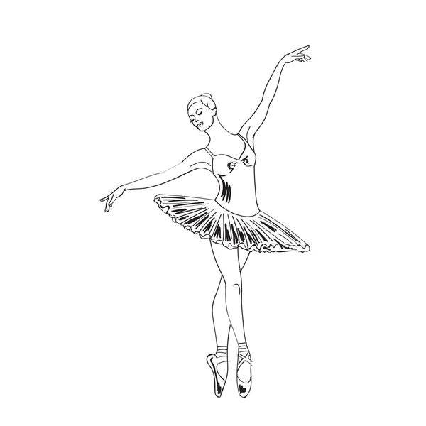 Ballet dancer girl — Stock Vector