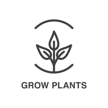 Bitkiler satırı sanat simgesi büyümek. 