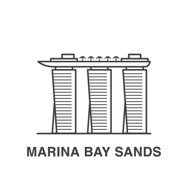 Singapur Marina Bay arenas — Vector de stock