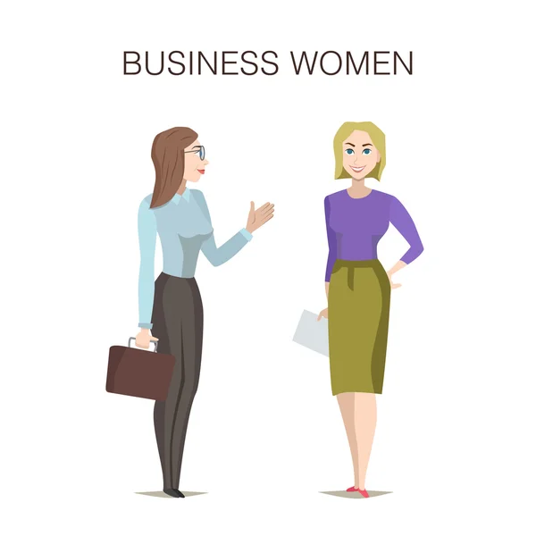 Business women illustration on white background. — Stock Vector