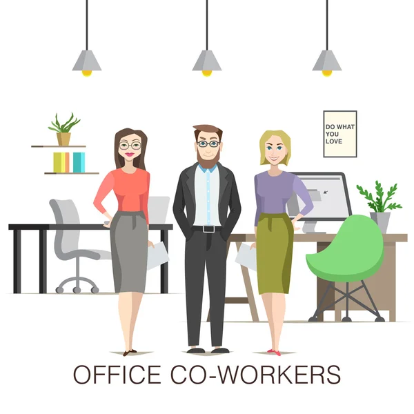 Office medarbetare illustration på vit bakgrund. — Stock vektor