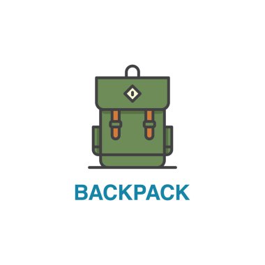 okul sırt çantası simgesi.