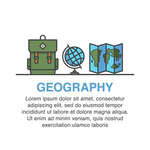 Diseño de banner de geografía — Archivo Imágenes Vectoriales