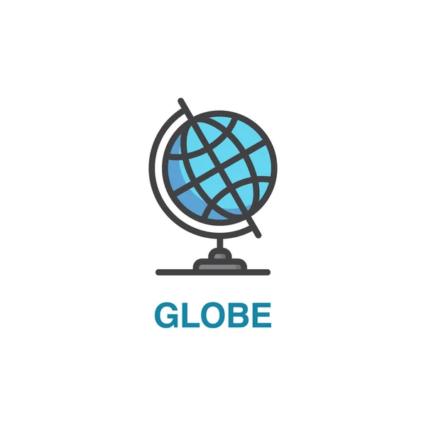 Icône vectorielle globe terrestre. — Image vectorielle
