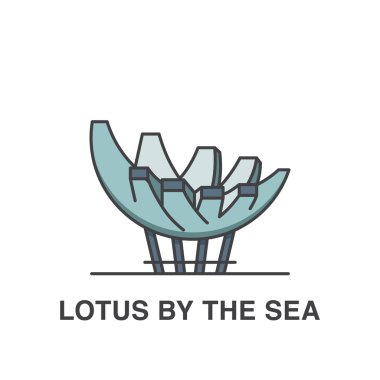 Singapur lotus illüstrasyon.