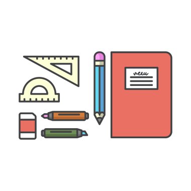 Öğeleri okul malzemeleri