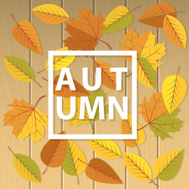 Yaprakları ile sonbahar illüstrasyon 