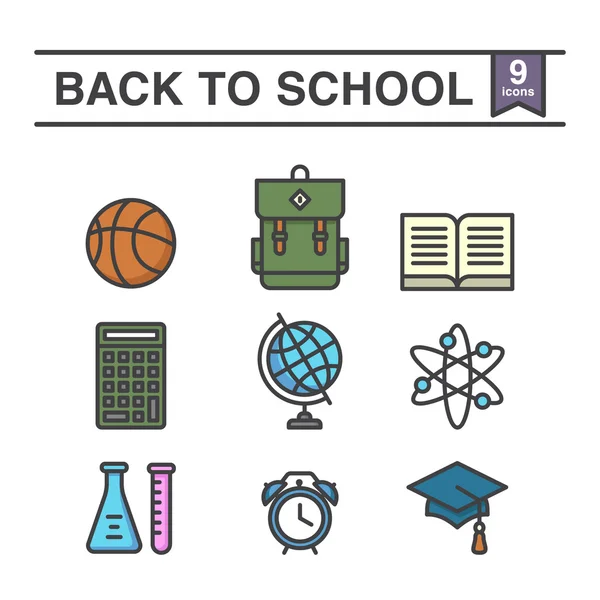 Back to school set — Stock Vector