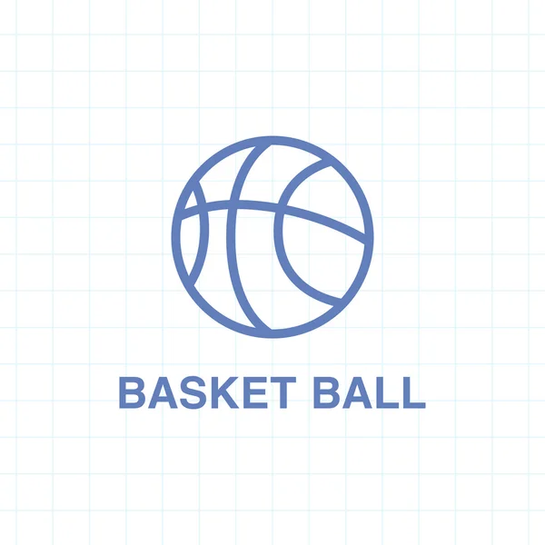 Icono de bola de cesta — Archivo Imágenes Vectoriales