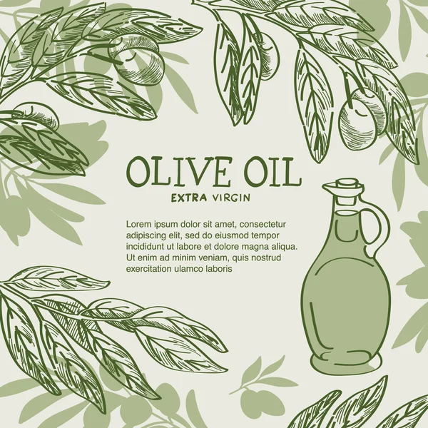 Diseño de banner de aceite de oliva — Vector de stock