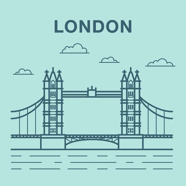 Лондонский Тауэрский мост . — стоковый вектор