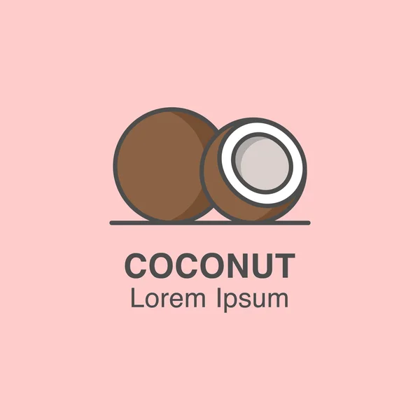 Coconut vector icon made in flat style. — Stock Vector