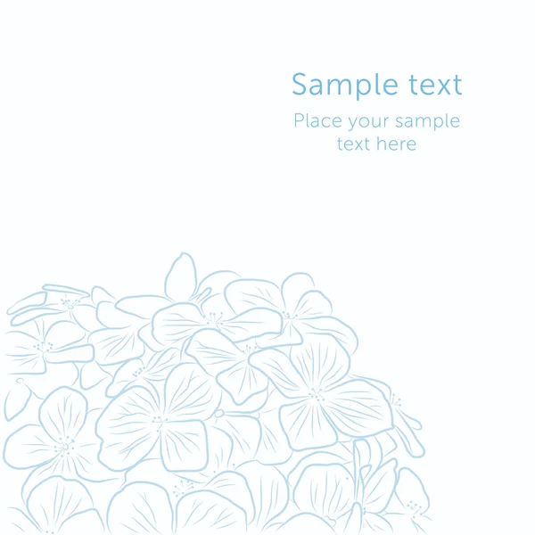 Vector Hydrangea bloemen — Stockvector