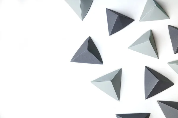Origami pirámides fondo abstracto — Foto de Stock