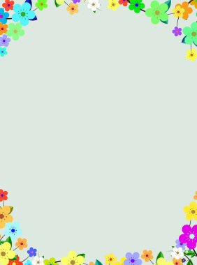 Colorful flower frame vector design, for designing social media posts, flyers, posters, banners, etc.