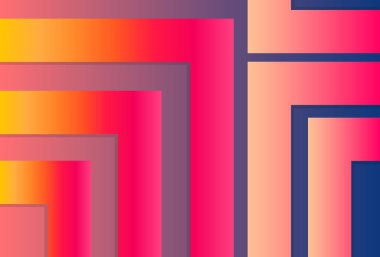 Renkli dikdörtgen soyut arkaplan gradyan biçim vektör tasarımı