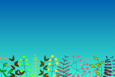 Dekoratif mevsimsel yaprak çerçeve üzerinde gradyan arkaplan vektör tasarımı