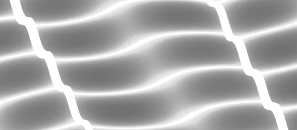 Beautiful Metallic White Stripes Line Abstract Wave Glossy Technology Background — Stock Photo, Image