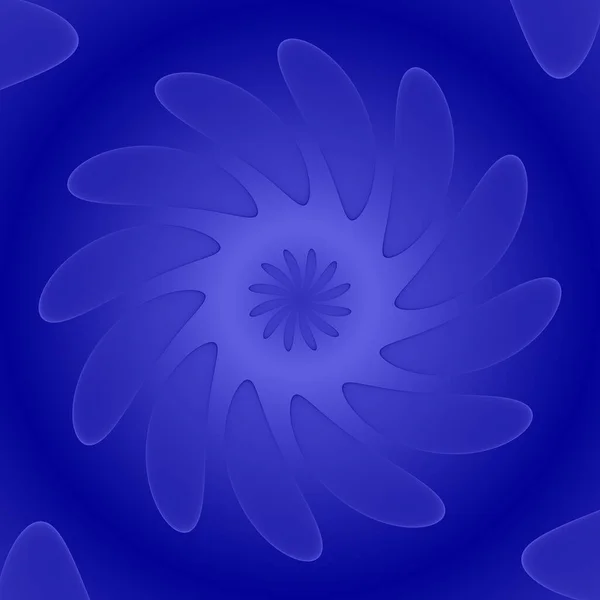 Fondo Azul Abstracto Con Adorno Radial Simétrico Aislado Sobre Diseño — Foto de Stock