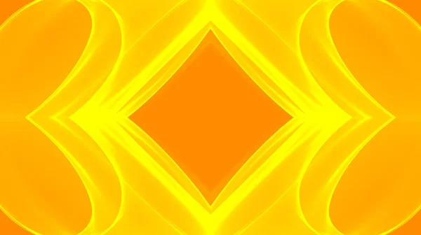 Gorgeous Yellow Symmetrical Shape Ornament Background Abstract Design Isolated Orange — 图库照片