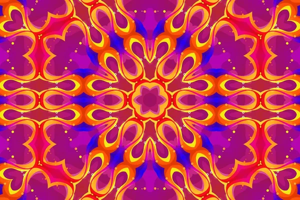 Αφηρημένα Πολύχρωμα Στολίδια Συμμετρικά Σχήματα Μοτίβο Σχεδιασμό Φόντου — Φωτογραφία Αρχείου