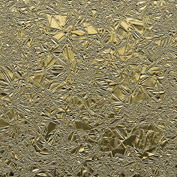 金色の光沢のあるしわ錫箔テクスチャ背景デザイン — ストック写真