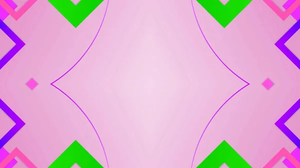 Μοντέρνο Και Πολύχρωμο Μοτίβο Συμμετρικά Σχήματα Που Απομονώνονται Ροζ Κλίση — Φωτογραφία Αρχείου