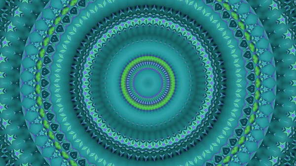 Μοντέρνο Και Κομψό Κυανό Συμμετρικό Στολίδι Και Σχήματα Mandala Στυλ — Φωτογραφία Αρχείου