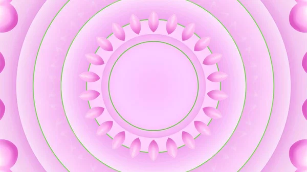 Moderno Elegante Ornamento Simmetrico Rosa Forme Con Palle Concetto Design — Foto Stock