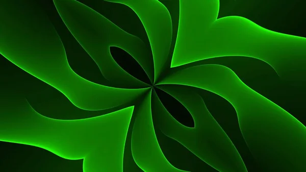 Moderní Elegantní Zelené Abstraktní Symetrické Tvary Konceptem Efektu Pozadí — Stock fotografie