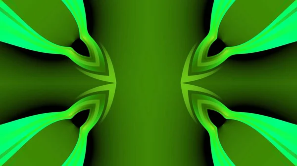 Elegante Groene Achtergrond Met Symmetrische Vormen Abstract Achtergrond Ontwerp Concept — Stockfoto