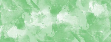 Beyaz ve yeşil suluboya arka plan, soyut boya sıçraması, arka plan. Aquarelle doku tasarımı