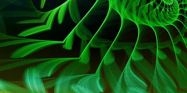 Abstract Groene Vorm Met Korreltextuur Zwarte Achtergrond — Stockfoto